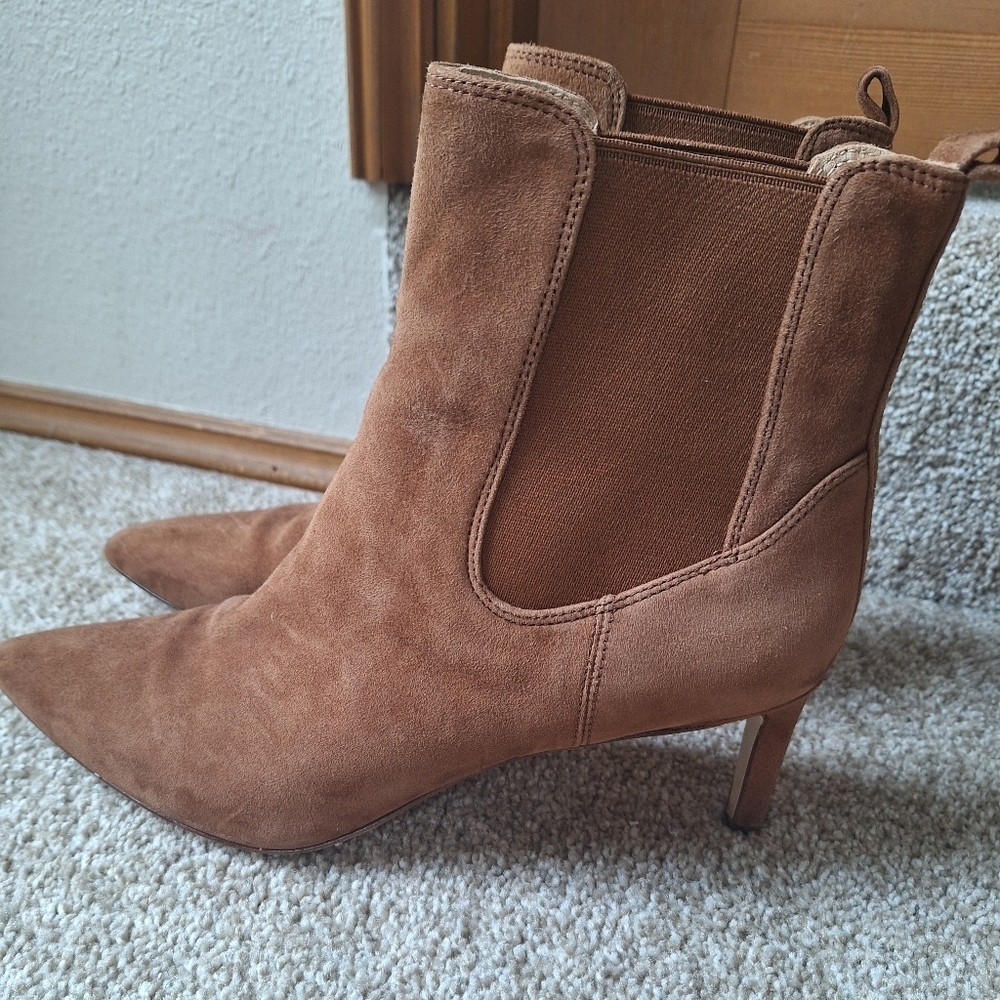 Veronica Beard Tan Heeled Boots